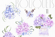 Hydrangea inspiration watercolor set, an Object Illustration by ArtMaslyana (Thumbnail 4 of 8)