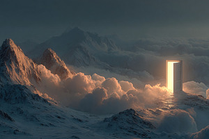 Surreal Doorway in Mountain Clouds, a Nature Photo by Ales Munt