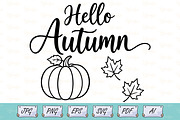 Hello Autumn Pumpkin Line Art, an Object Illustration by Ghagra (Thumbnail 1 of 7)