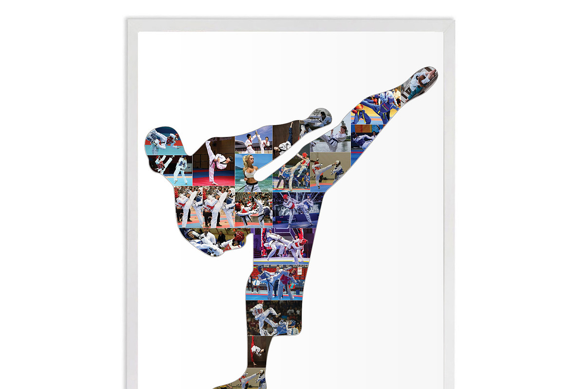 Taekwondo Kick Pose Photo collage, a Flyer Template by AIW SOLUTIONS (Photo 3 of 4)