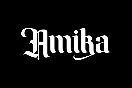 Amika Blackletter Font, a Blackletter Font by Maulana Creative