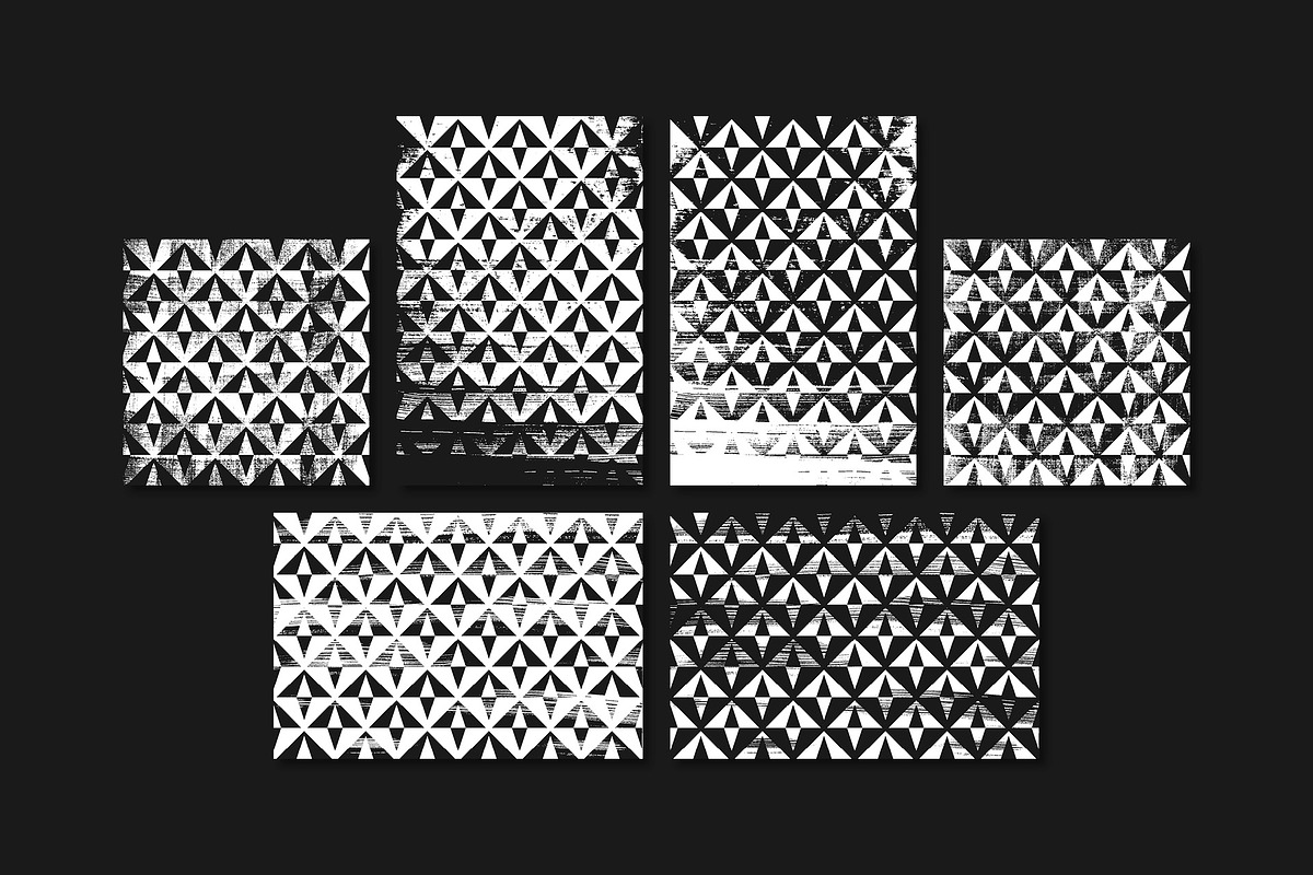 Rhombus - 36 Grunge Patterns, a Pattern Graphic by Tustan (Photo 2 of 8)