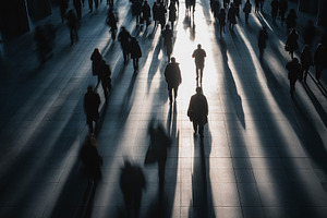 Silhouettes of people walking, a Person Photo by MistyDay