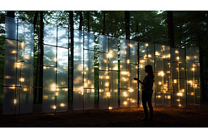 innovation light grid ai generated, a Background Photo by pikepicture