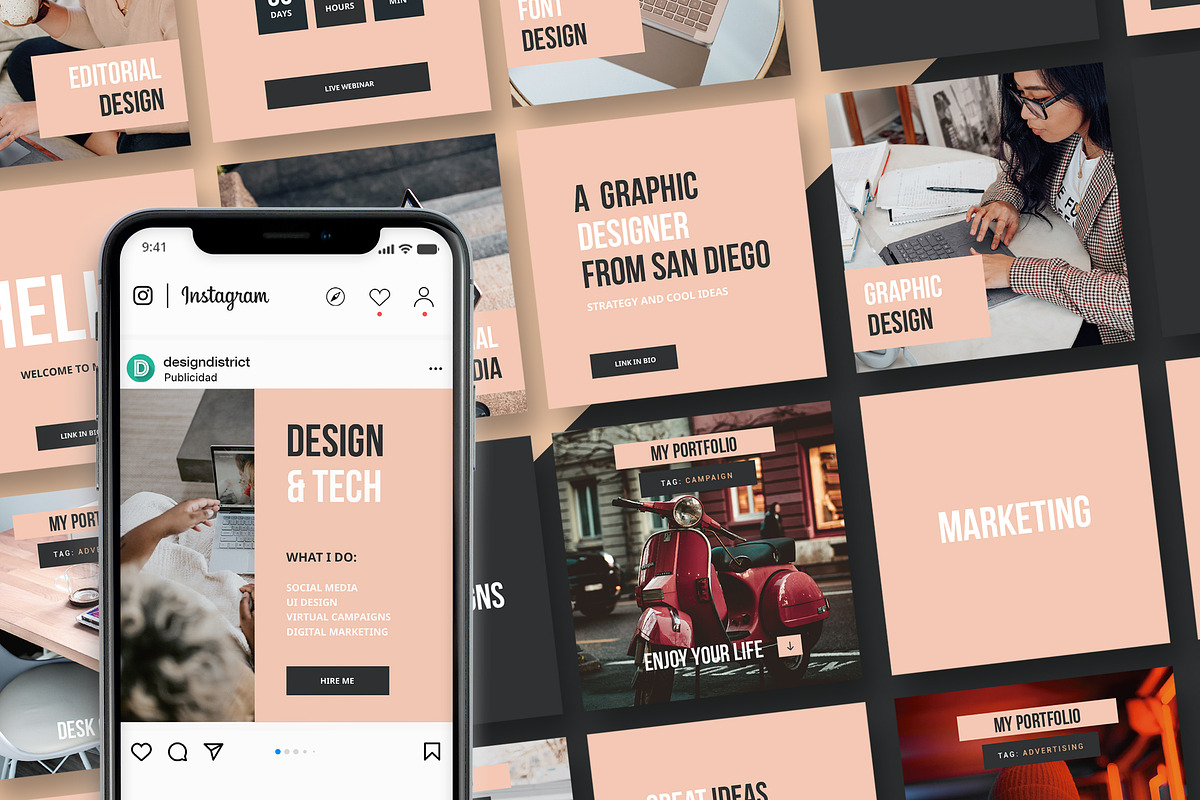 Freelance Designer Instagram Creator, a Social Media Template by Design District (Photo 1 of 14)