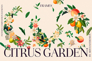 Citrus Garden Floral Set & Poster