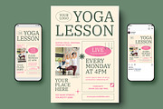 Yoga Class Flyer, a Flyer Template by Creativestoree (Thumbnail 3 of 5)