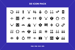 Jewelry icons, an Outline Icon by Wencory