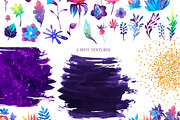 Galaxy floral watercolor collection, a Texture Illustration by UlitkaStudio (Thumbnail 22 of 27)