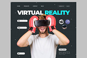 Virtual Reality Landing Page, an UI Kit Template by CreativeShaper (Thumbnail 2 of 6)