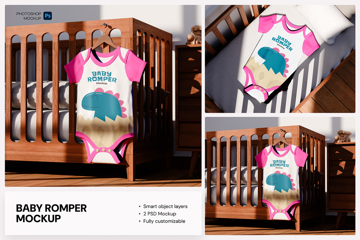 Baby Romper Mockup, a Shirt Mockup by Budogol Studio (Photo 1 of 3)