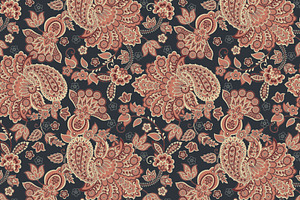 4 Paisley Seamless Patterns