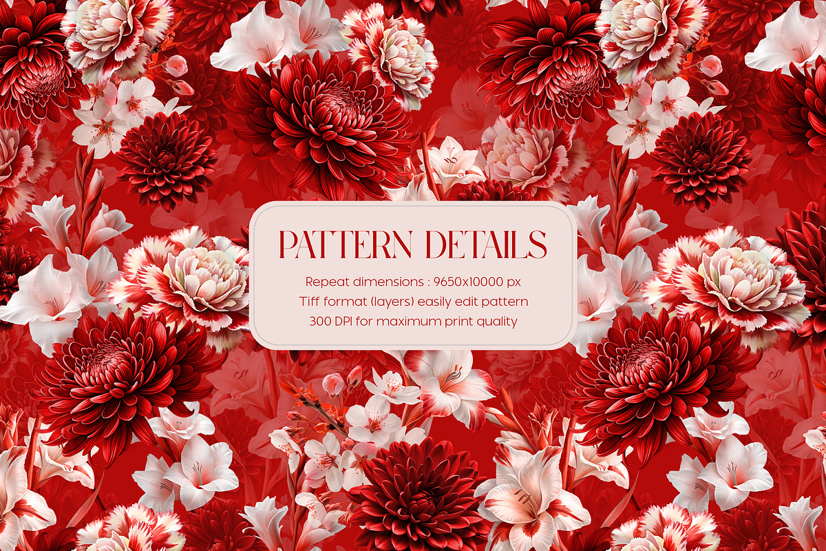 Scarlet Seamless Pattern Design, a Pattern Graphic by Fabrivo (Photo 2 of 10)