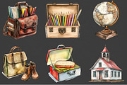 Vintage Back to School Clipart, an Illustration by Rose Art (Thumbnail 3 of 4)