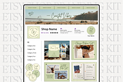 Coastal Etsy Shop Kit Template, a Branding & Logo Template by Anna Design Studio (Thumbnail 1 of 8)
