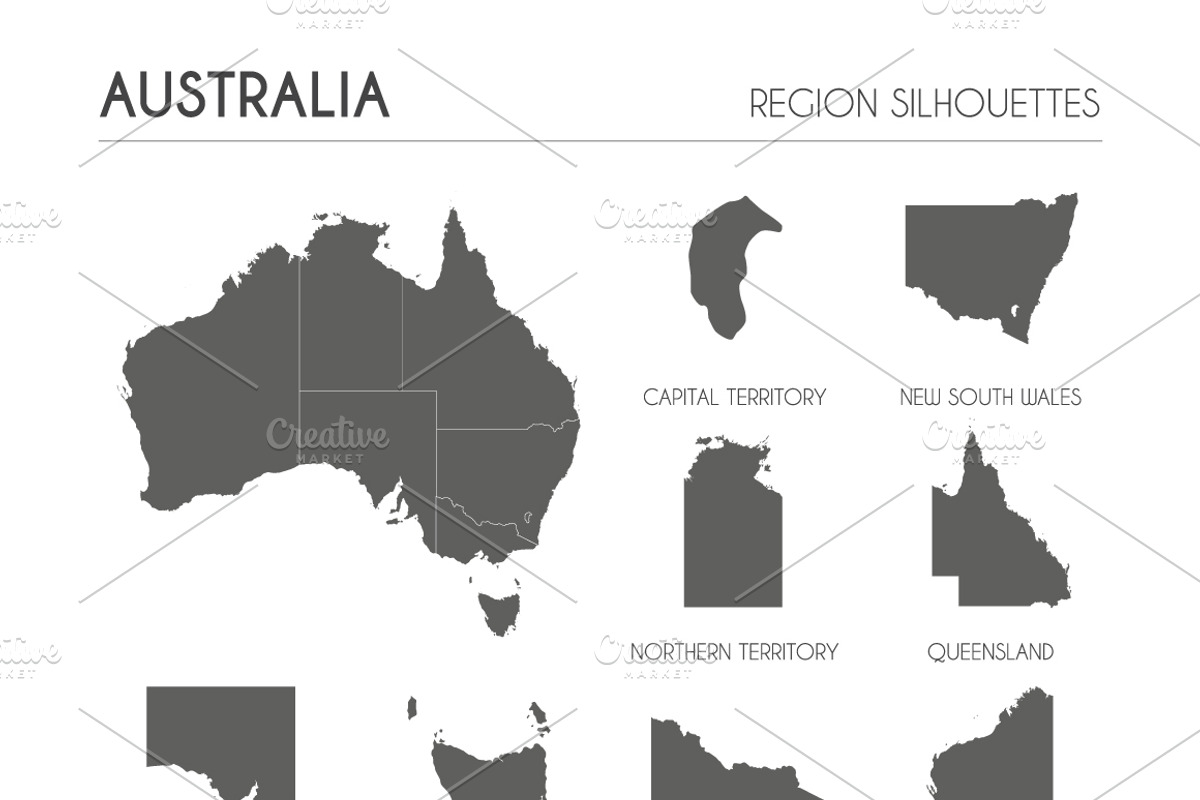Region Silhouettes of 88 countries, an Education Illustration by asantosg (Photo 12 of 19)