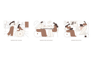 Barrier-free environment isolated, a Person Illustration by Visual Generation