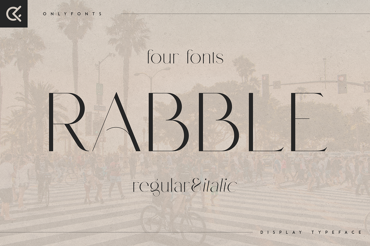 Rabble - display typeface, a Serif Font by Only Fonts (Photo 1 of 10)