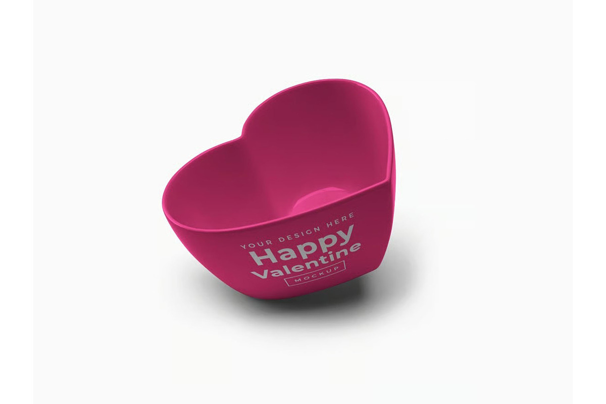 Heart Container Mockup Template Set, a Cups & Container Mockup by DesignRushMarket (Photo 3 of 11)