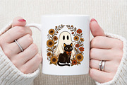 Cute Halloween Ghost and Cat Png, a Work Illustration by Sublimation Artist (Thumbnail 7 of 9)