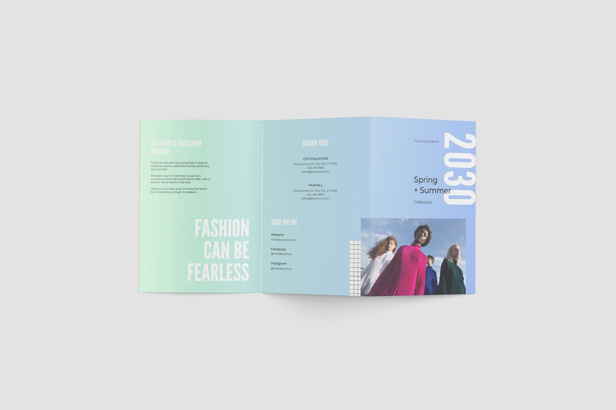 A4 Trifold Brochure Mockup, an Advertising Mockup by YurnalisPerix (Photo 2 of 5)