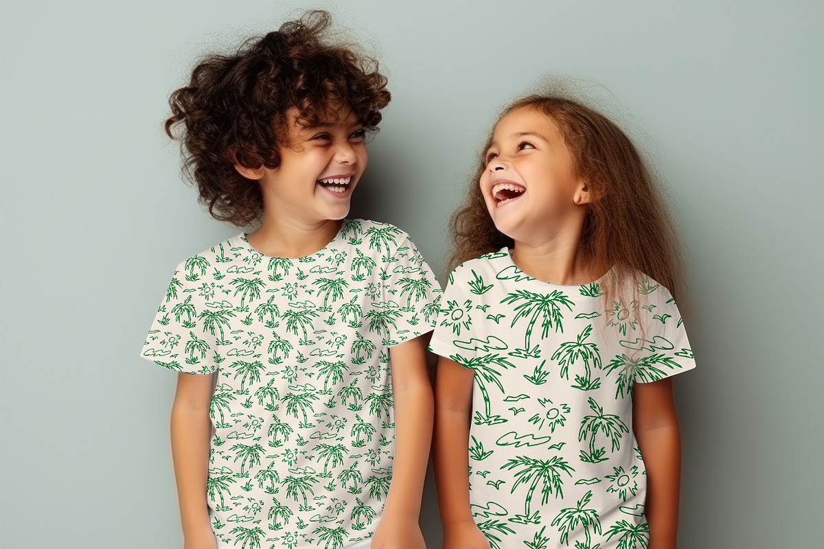 Hand Drawn Tropical Palms, a Pattern Graphic by MalyskaStudio (Photo 11 of 14)