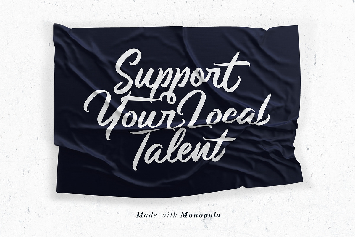 Monopola, a Script Font by Wacaksara Co. (Photo 9 of 11)