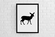 Deer Silhouette SVG #2, an Animal Illustration by newminddesign (Thumbnail 2 of 3)