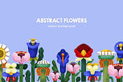 Abstract flowers border background, a Decorative Illustration by Good Studio (Thumbnail 1 of 4)
