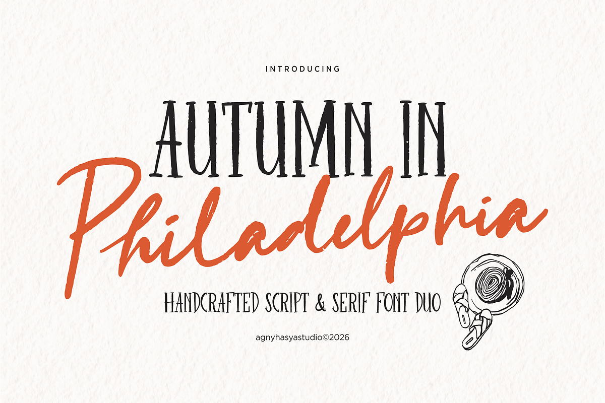 Autumn in Philadelphia Font Duo, a Handwritten Font by agnyhasyastudio (Photo 1 of 17)