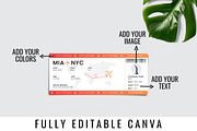 Canva Editable Boarding Pass Temp, a Templates & Theme by Snapybiz (Thumbnail 6 of 10)