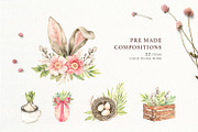 -30% Easter bunny. Spring watercolor, an Animal Illustration by Kate Macate (Thumbnail 3 of 15)