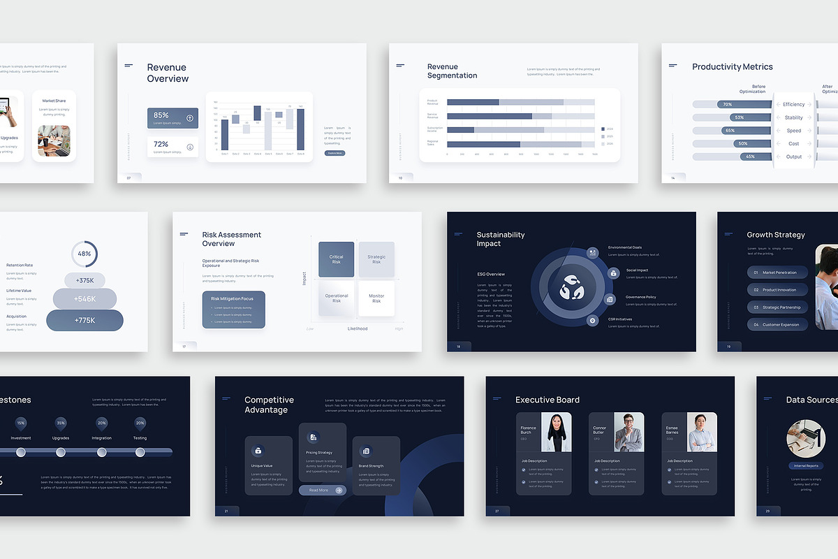 Business Report Google Slides, a Presentation Template by New Coral Design (Photo 3 of 6)