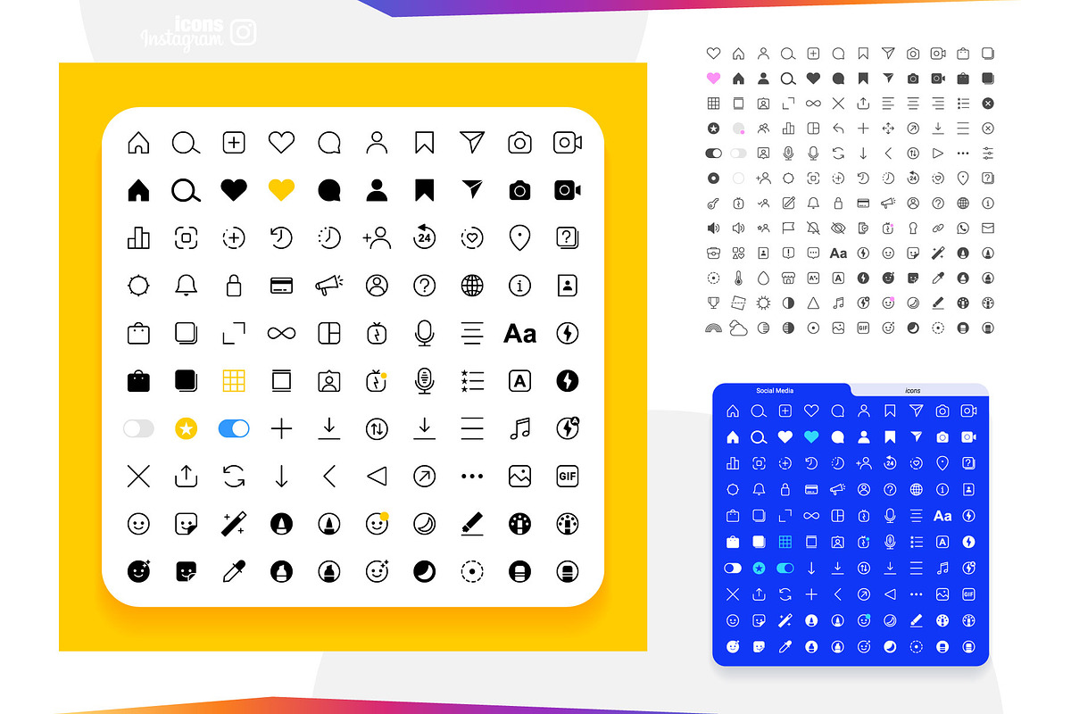 Instagram Icons Bundle, a Social Media Template by karnofff (Photo 14 of 14)