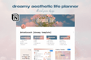 Dreamy Life Planner Notion Template, an App Template by studiorach (Thumbnail 1 of 10)