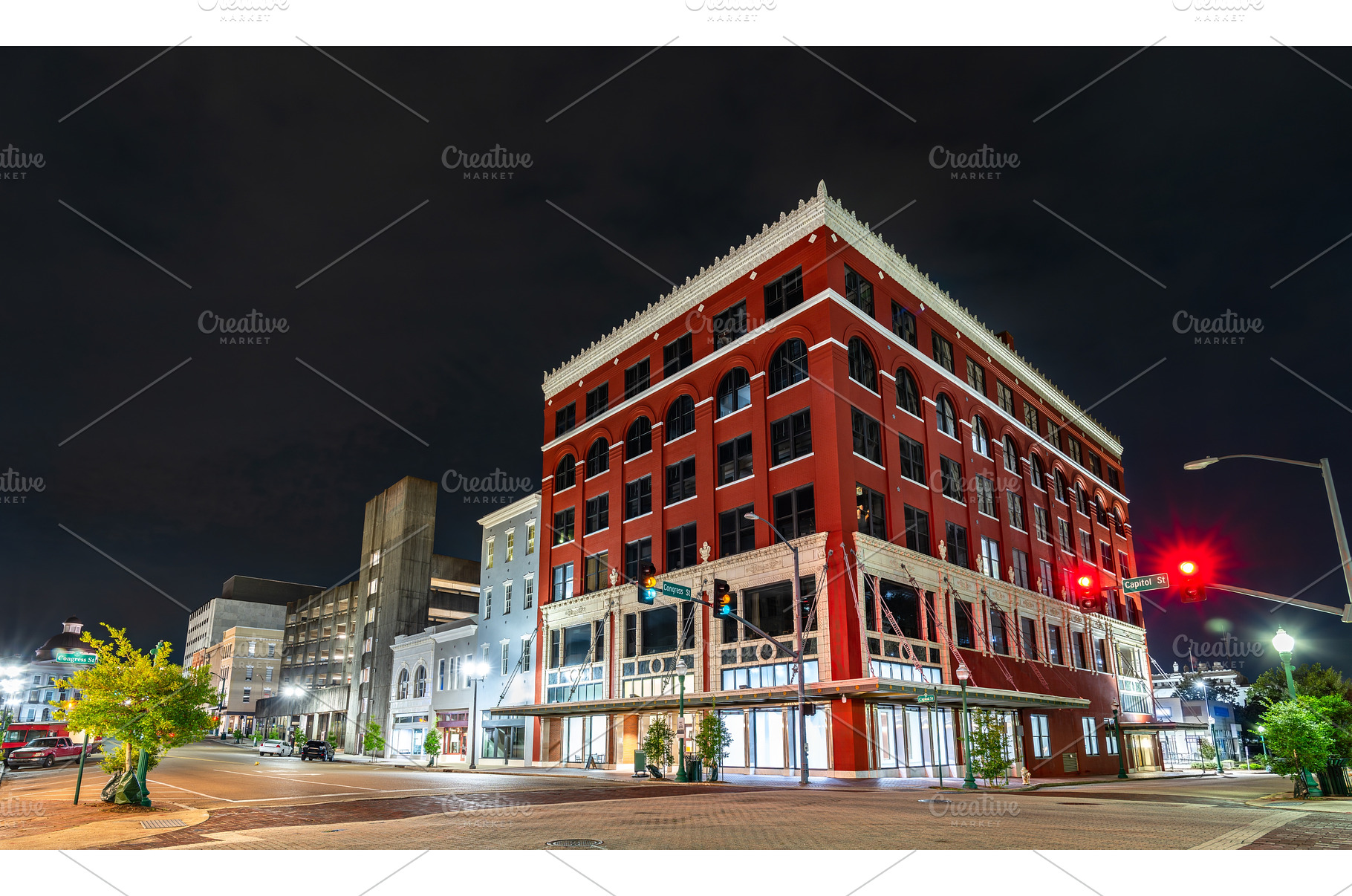 Historic red brick building at, an Architecture Photo by Leonid Andronov
