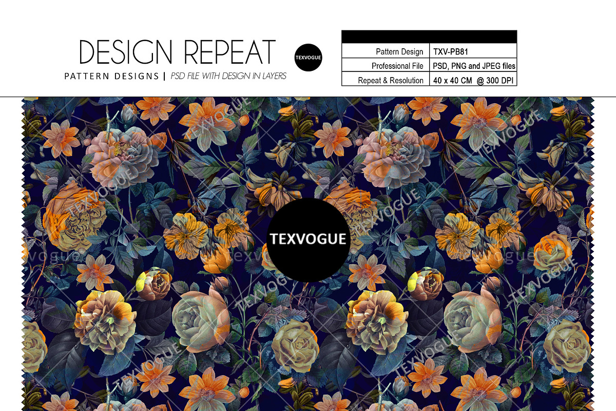Jungle Roses - Seamless Patterns, a Pattern Graphic by texvogue (Photo 2 of 14)