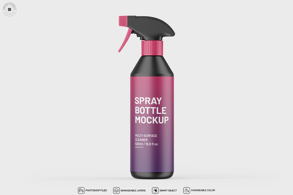 Spray Bottle Mockup, a Product Mockup by SmokyPixels (Photo 2 of 5)