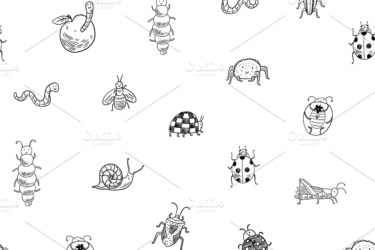 Funny beetles illustrations set, an Animal Illustration by GooseFrol (Photo 6 of 9)