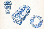 Blue Floral Halloween PNG, an Illustration by Libby Wishes (Thumbnail 4 of 6)