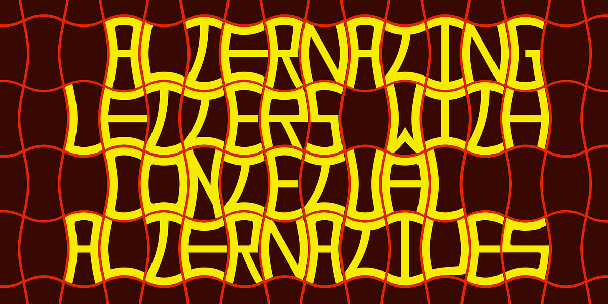 Weaving, a Font by Ingrimayne Type (Photo 3 of 7)