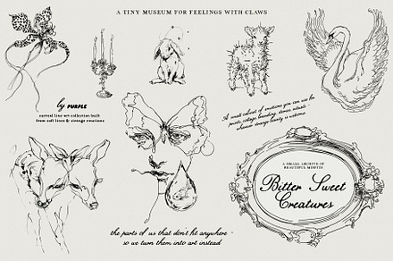 Bitter Sweet Creatures: Surreal Line, a Decorative Illustration by Purple