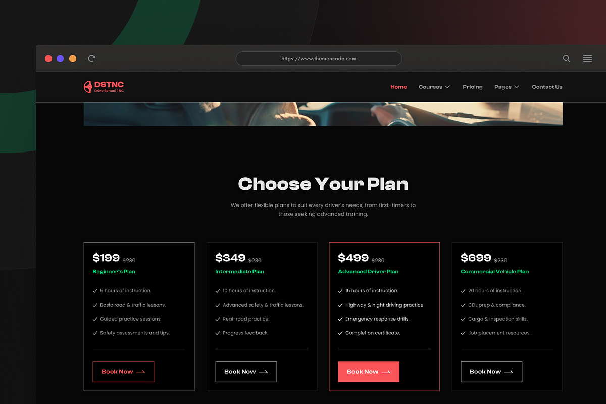 DriveSchool - Driving Training Site, a HTML Template by TNCFlow (Photo 4 of 5)