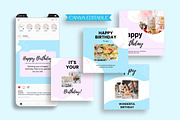 Happy Birthday Instagram Canva Post, a Social Media Template by Snapybiz (Thumbnail 6 of 10)