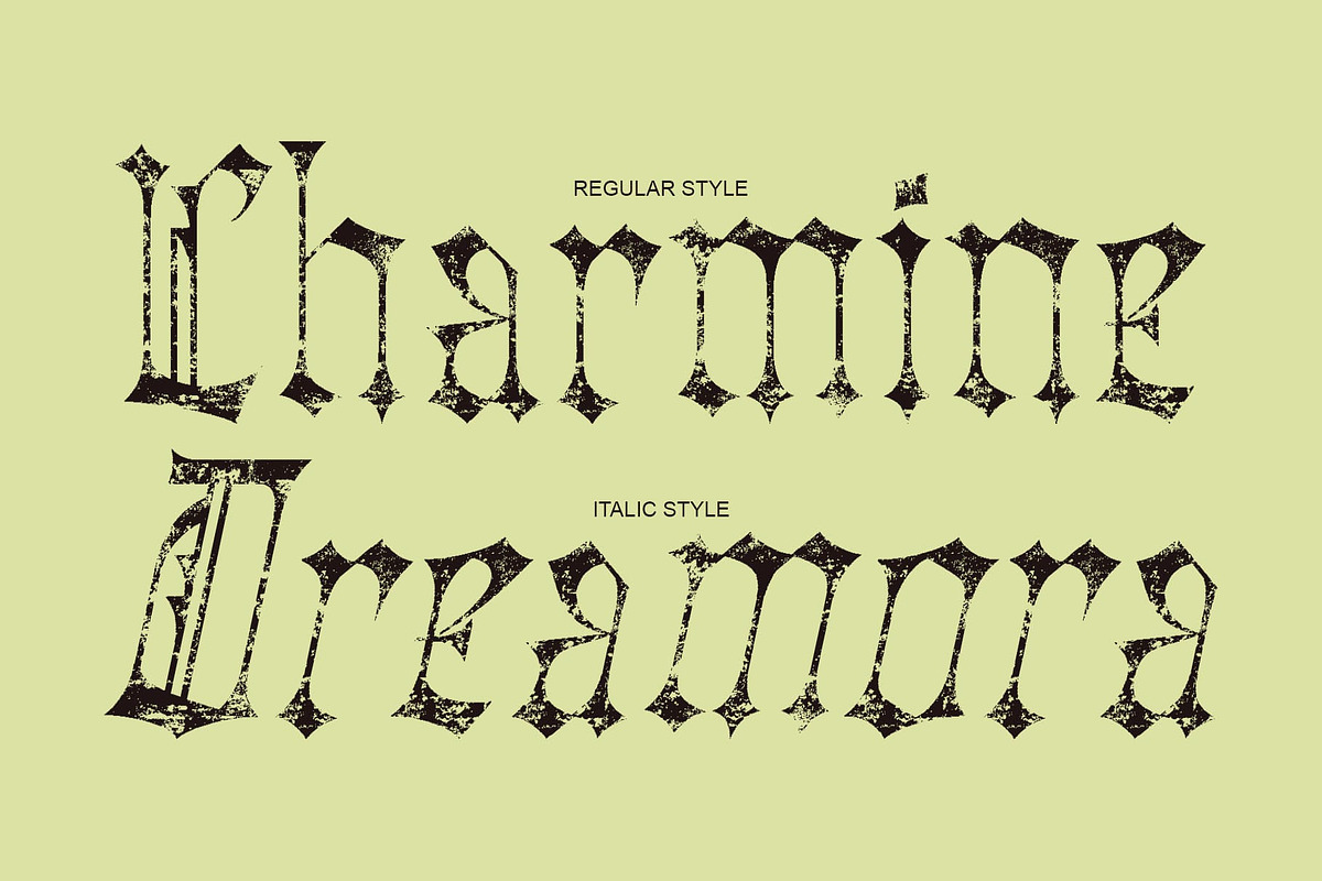 Atheris Stamp, a Blackletter Font by Craft Supply Co. (Photo 5 of 8)