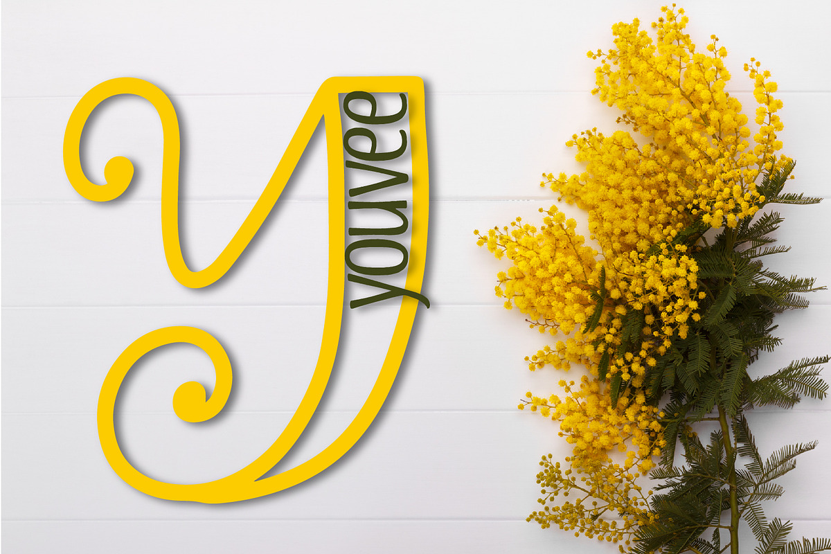 Initially - A Monogram Initial Font preview 8
