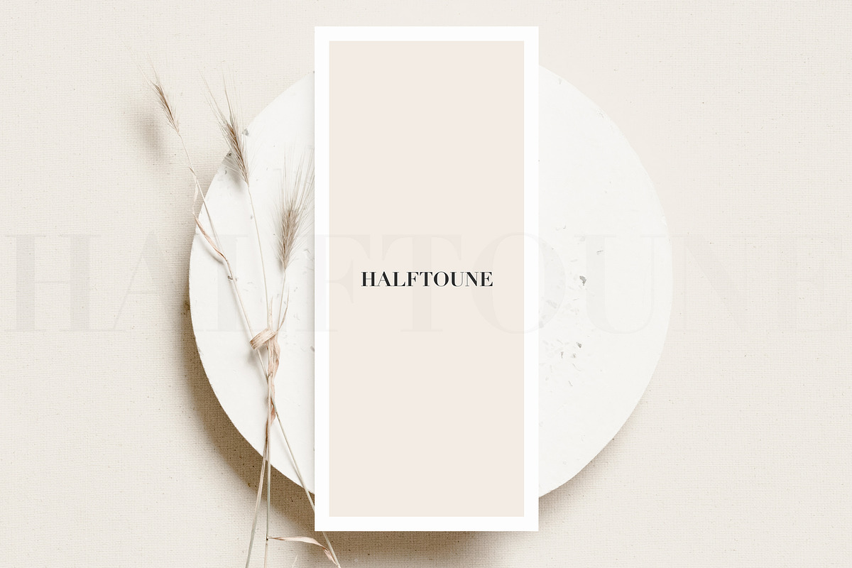 Ivory 4x9 Menu Card Mockup, a Mockup by HALFTOUNE