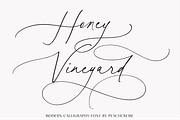 Honey Vineyard // Modern Calligraphy, a Script Font by PeachCreme (Thumbnail 1 of 26)