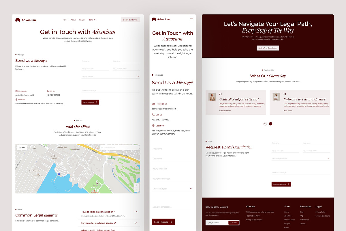 Advocium – Law Firm Website UI Figma, an UI Kit Template by peterdraw (Photo 6 of 7)