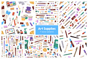 Art tools, supplies seamless pattern, a Pattern Graphic by Good Studio (Thumbnail 1 of 15)